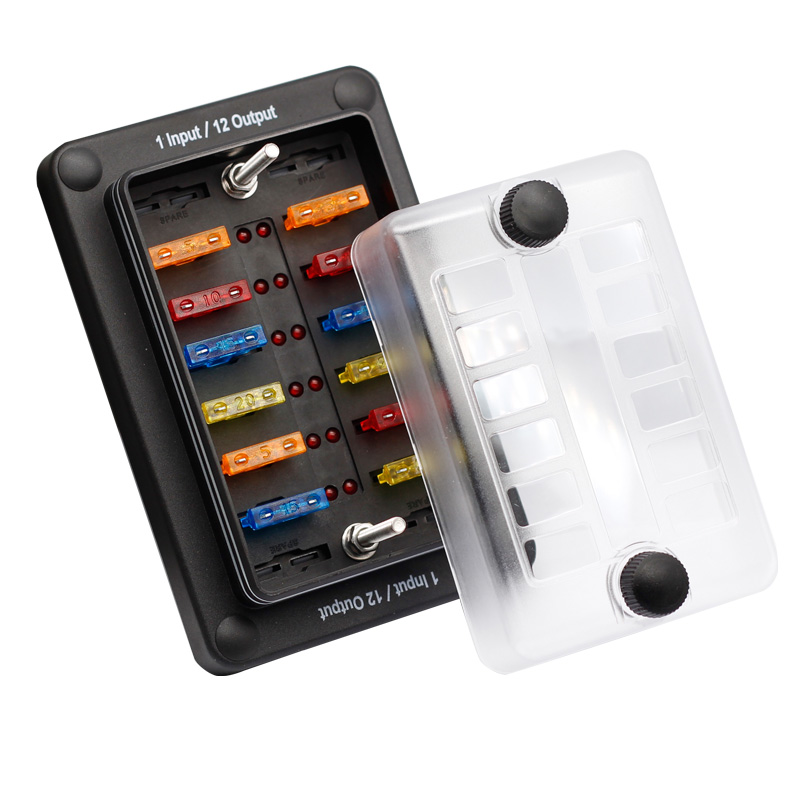 Waterproof 32V 12Way Blade Fuse Block with LED Indication for Car Boat Marine